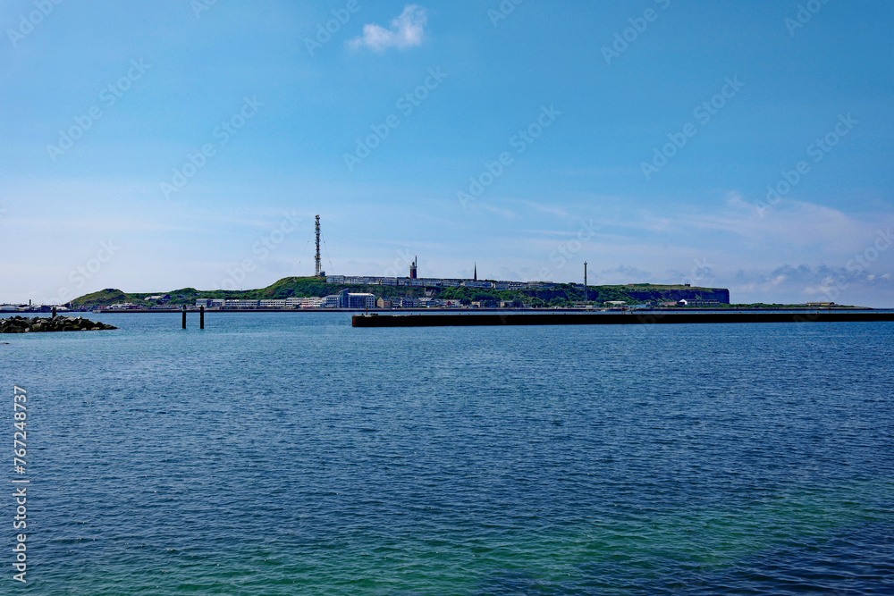 Helgoland Blick auf die Insel von der Düne