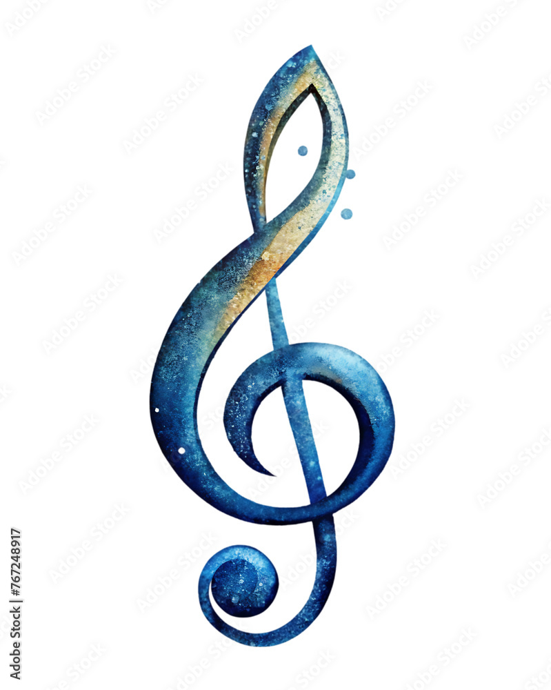 Obraz premium render music note transparent psd file