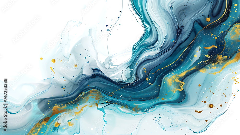 abstract marble ink watercolor painting with generative ai
