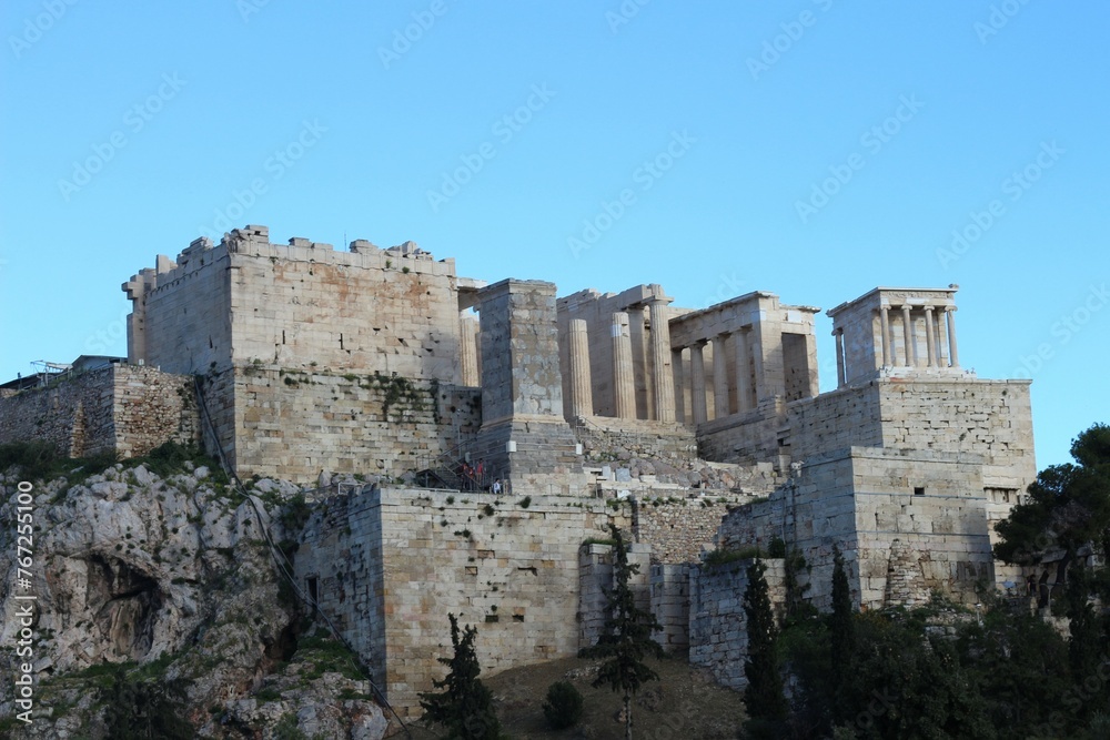 Timeless Majesty: Acropolis Against White Sky