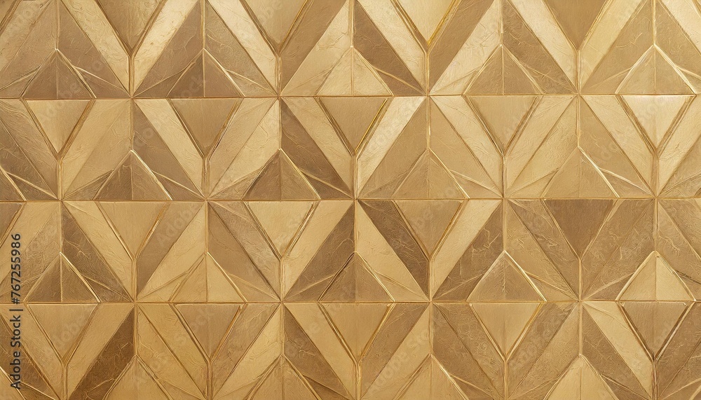 gold motif tiles texture wall background banner panorama vintage retro geometric abstract cement tile with triangular triangles structure gold motif tiles texture wall background banner panorama vintage retro geometric abstract cement tile with triangular triangles structure