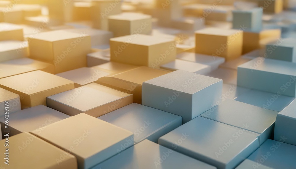 Fototapeta premium blue blocks abstract background