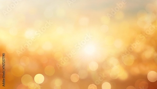 a golden orange and yellow autumn sky background with blurred sun bokeh illustration