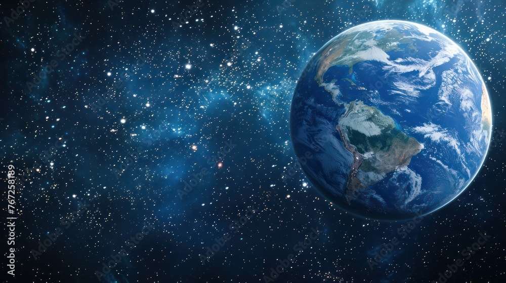 Obraz premium Earth view from outer space background. 