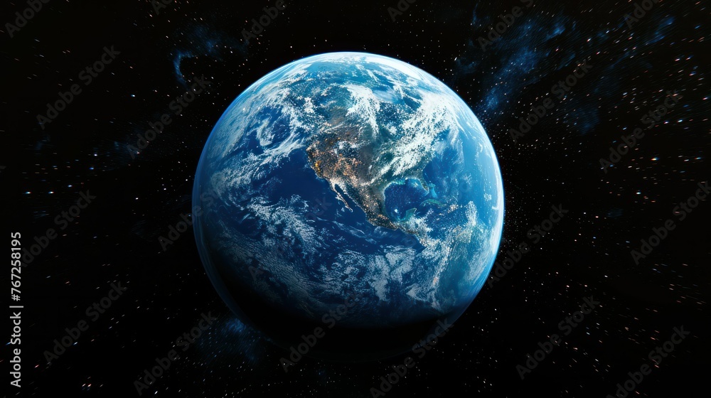 Obraz premium Earth view from outer space background. 