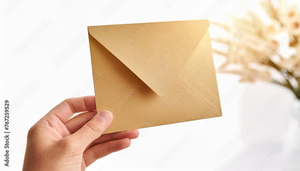 hand holding greeting card mock up blank empty postcard isolated on white background hand holding greeting card mock up blank empty postcard isolated on white background