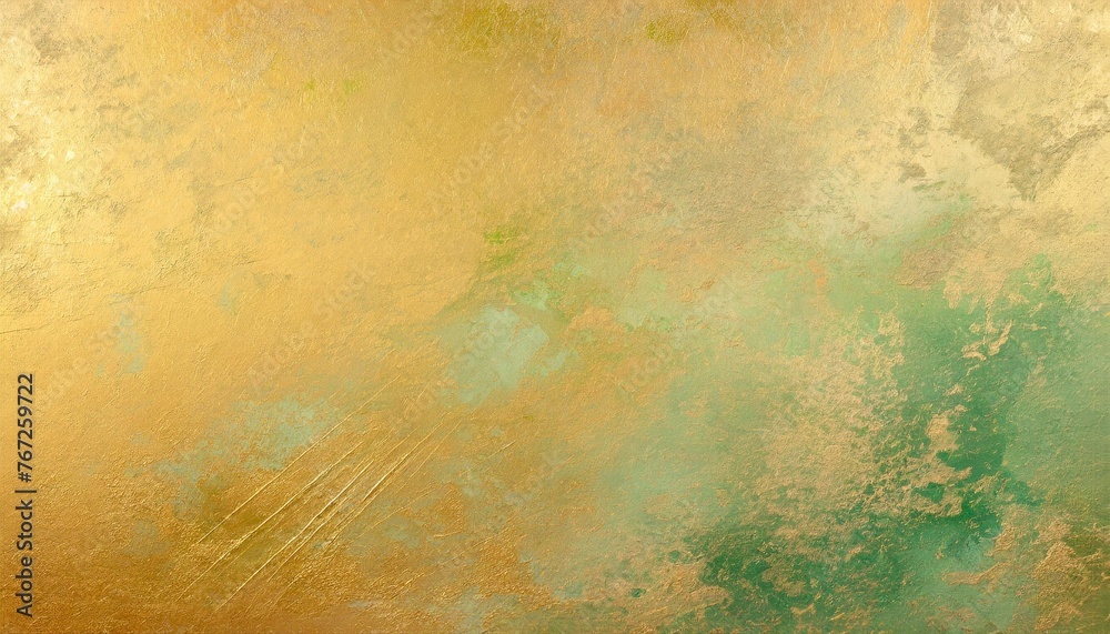 textured golden stucco background with scratches scuffs and green stains