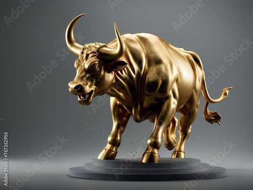 Gold Bull statue  bull market  chasing the bull market