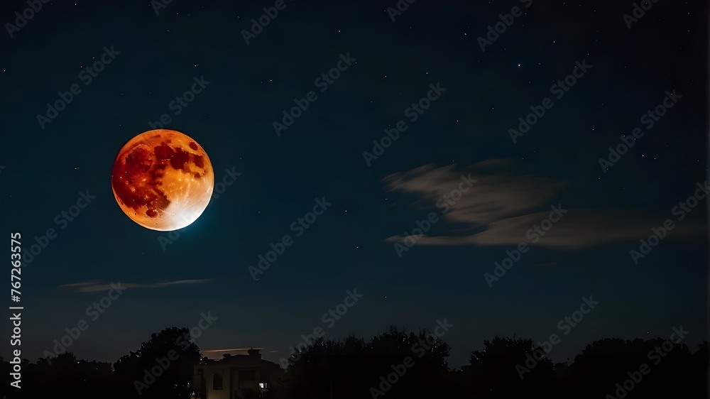 Super Blood Wolf Moon, a red-blood planet with clouds during a lunar eclipse
Super Blood Wolf Moon, a red-blood planet with clouds during a lunar eclipse