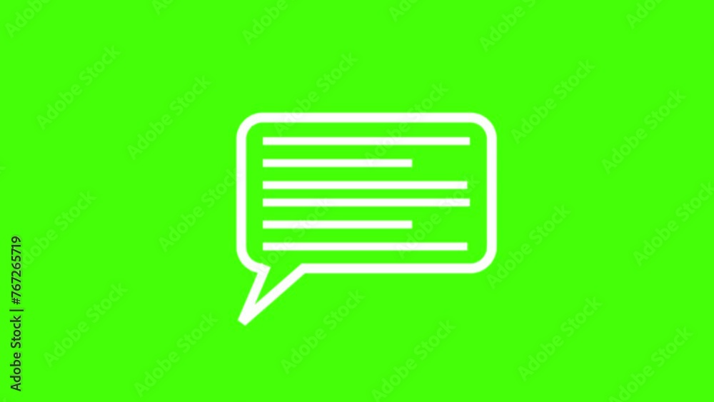 Message icon animation. Glowing looping icon text bubble neon effect, Speech bubble in glowing neon light. Led light talking bubble. Message icon animation. Glowing looping icon text bubble neon effect, Speech bubble in glowing neon light. Led light talking bubble.