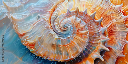 spiral shell background © Olga