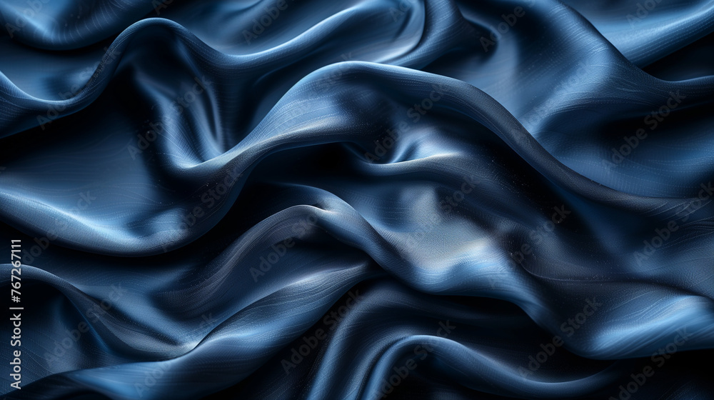 A blue fabric with a wave pattern. AI. A blue fabric with a wave pattern. AI.