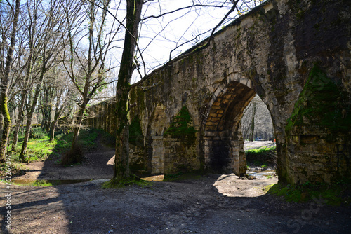 Ayvat Aqueduct in the Belgrad Forests in Istanbul, Turkey was built during the Ottoman period. photo