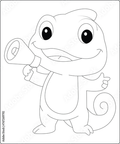 Chameleon Coloring Page For Amazon KDP (ID: 767269792)