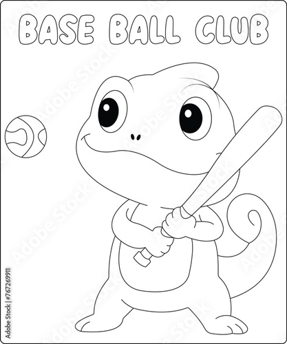 Chameleon Coloring Page For Amazon KDP (ID: 767269911)