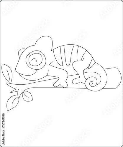Chameleon Coloring Page For Amazon KDP (ID: 767269930)