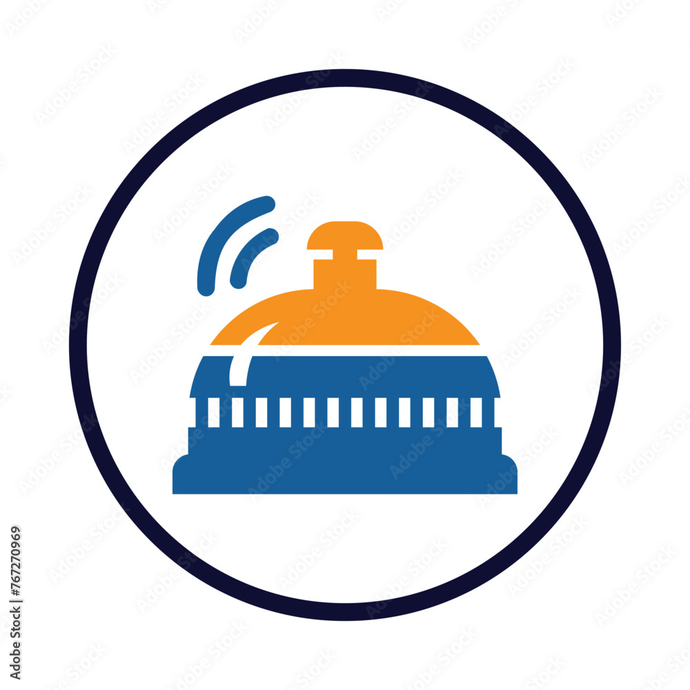 Bell, hotel, ring, alarm, sound, hotel bell icon