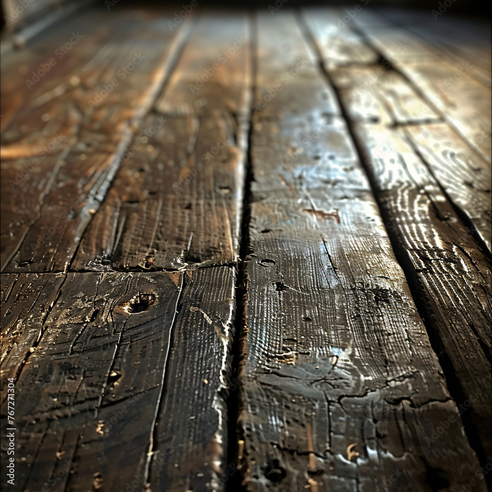 Old wooden floor, barnwood, rustic texture. Vintage floorboards.