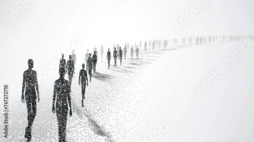 Unic Crowd Abstract Concept