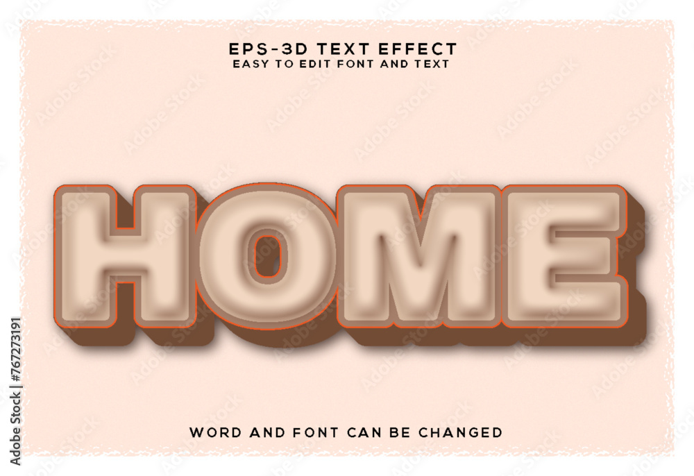 Fototapeta premium Home 3d text effect