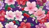 illustration of blossom flowers. blooming flowers
