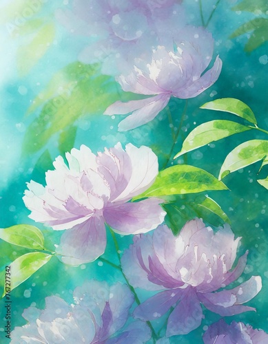 Floral illustration in soft colors  romantic  elegant