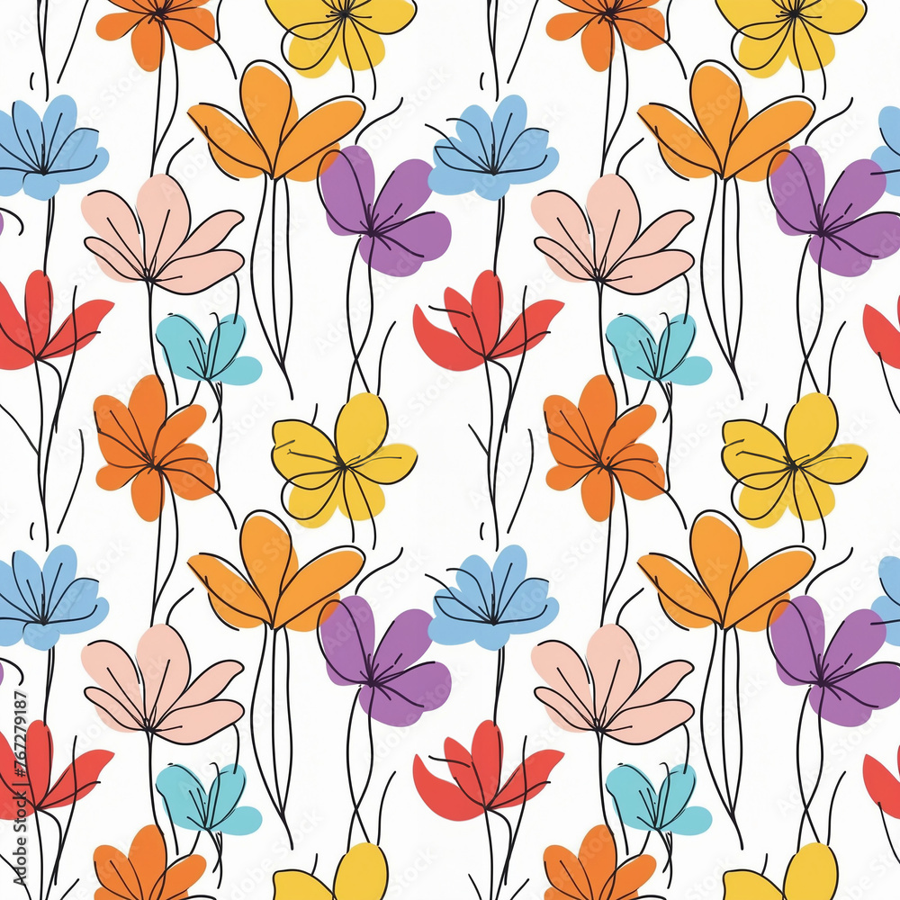 Beautiful artistic seamless floral natural pattern Beautiful artistic seamless floral natural pattern