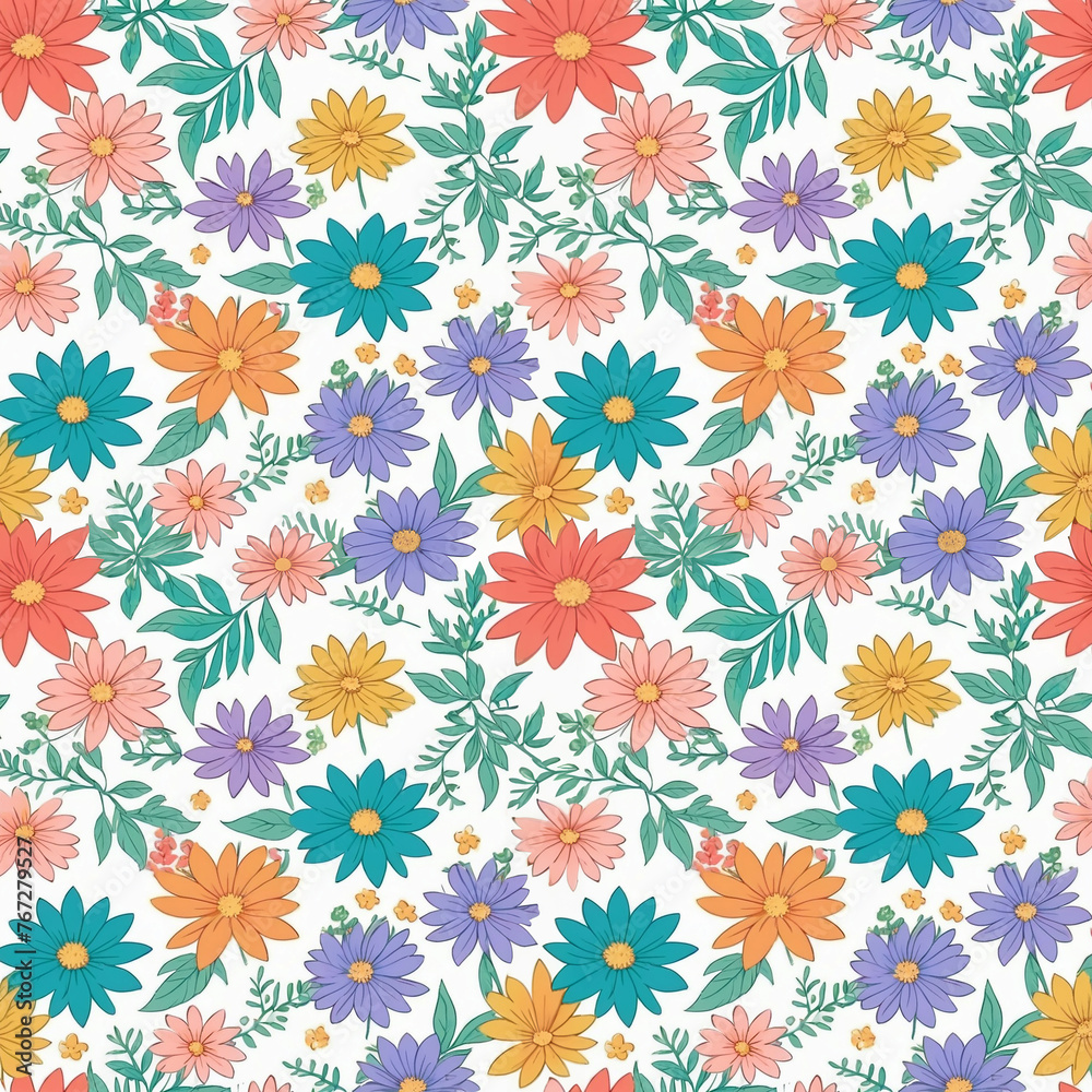 Beautiful artistic seamless floral natural pattern Beautiful artistic seamless floral natural pattern
