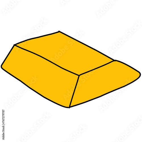 Golden bars, bullion flat line colored Vector