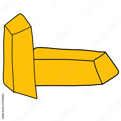 Golden bars, bullion flat line colored Vector