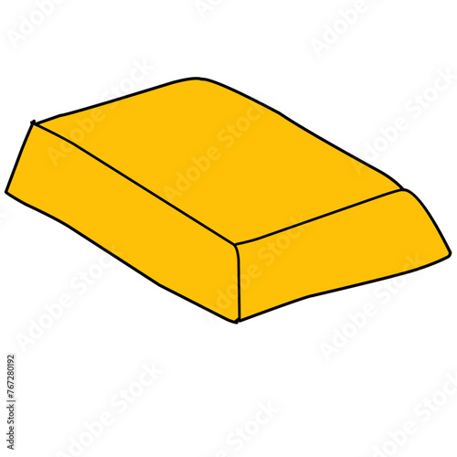 Golden bars, bullion flat line colored Vector