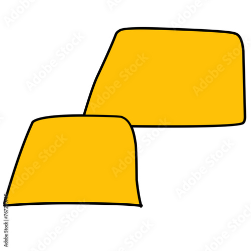 Golden bars, bullion flat line colored Vector