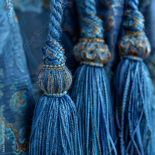 Blue tassels photo