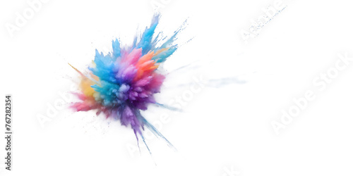 A frozen moment of an explosion of colored powder Transparent Background Images 