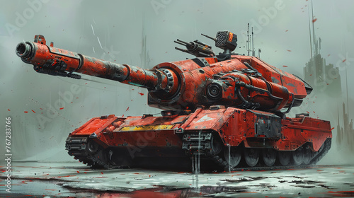 tank of the world war modern design AI generative #767283766