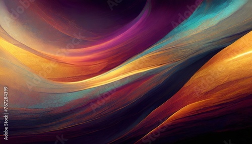a colorful wallpaper with a black background and red blue and purple swirls