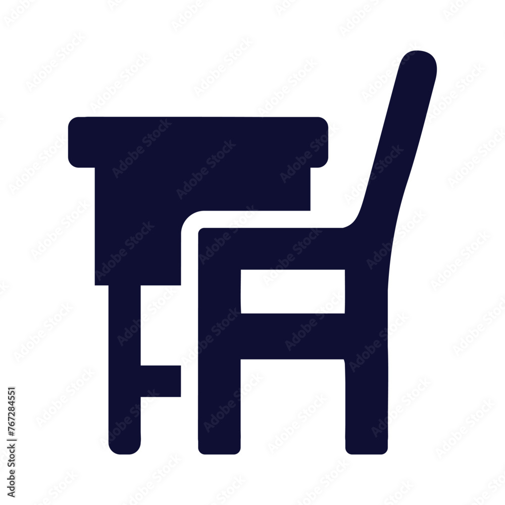 Seat, chair, bench, school bench, table, desk, school student desk icon Seat, chair, bench, school bench, table, desk, school student desk icon