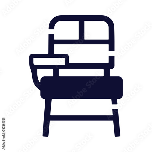 Seat, chair, bench, school bench, table, desk, school student desk icon