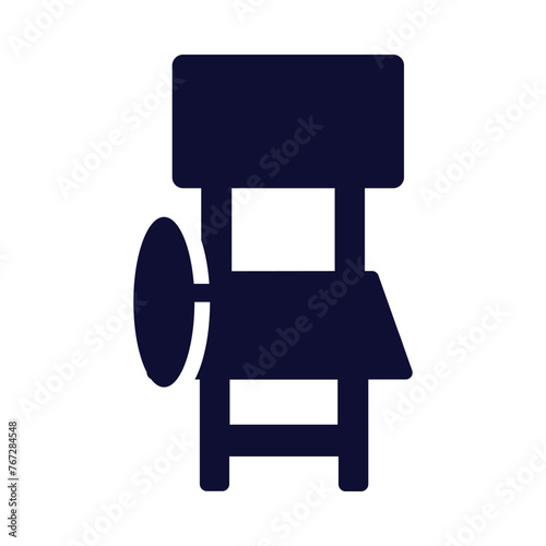 Seat, chair, bench, school bench, table, desk, school student desk icon