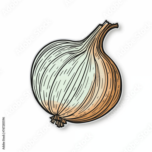 Wallpaper Mural onion, sticker on white background Torontodigital.ca