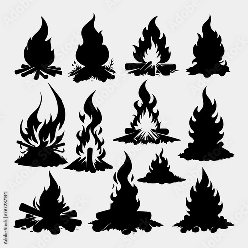 bonfire silhouette collection © AinStory