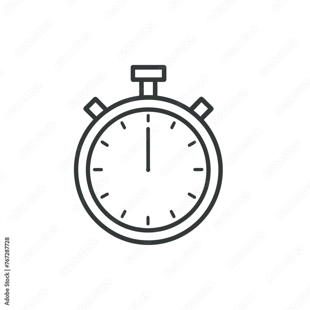 Stopwatch / stop watch timer flat vector icon for apps and websites Stopwatch / stop watch timer flat vector icon for apps and websites