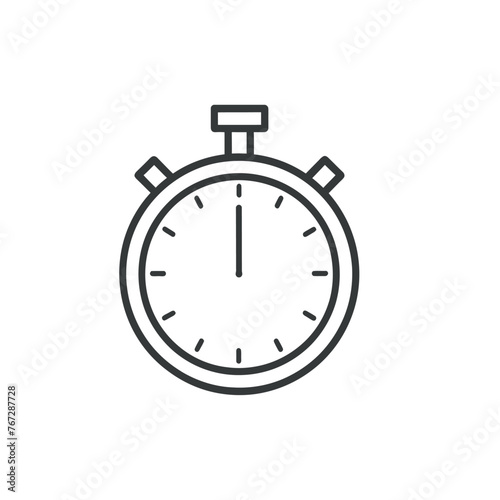 Stopwatch / stop watch timer flat vector icon for apps and websites