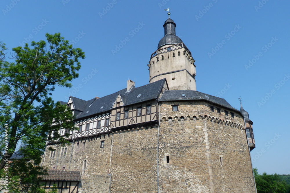 Burg Falkenstein in Sachsen-Anhalt mit Burgturm