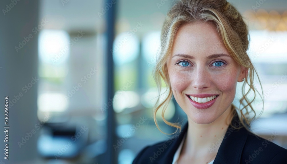 Confident businesswoman portrait in office