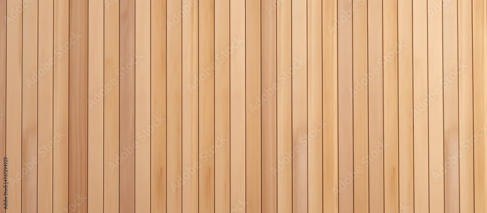 A closeup of a hardwood wall with a striped pattern in shades of brown and amber. The wood stain highlights the natural beauty of the wood, creating a warm and inviting atmosphere A closeup of a hardwood wall with a striped pattern in shades of brown and amber. The wood stain highlights the natural beauty of the wood, creating a warm and inviting atmosphere