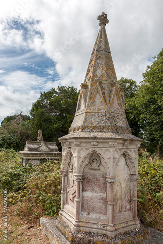 The grave of Sir John Somner Sedley, Baronet of Morley Hall who died 21st February 1829, in the abandoned 19th century cemetery at Ann's Hill, Gosport, UK