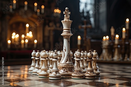 Double check in chess king under attack., generative IA