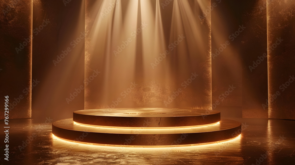 Winner award podium prize silver gold trophy win champion pedestal first stage bronze sport. Podium background Winner award podium prize silver gold trophy win champion pedestal first stage bronze sport. Podium background