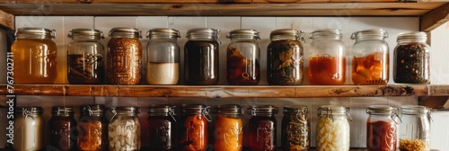 Glass jars for storing food, for filling them with homemade canned goods or spices